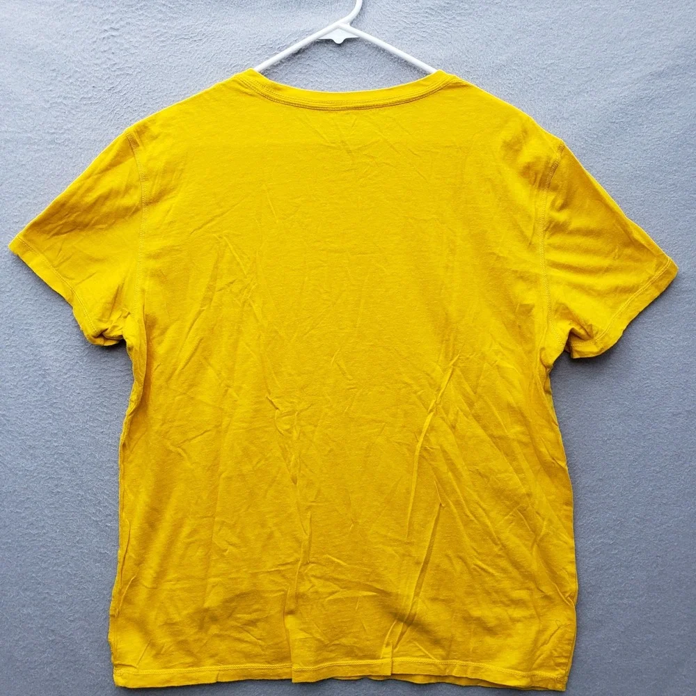 American Eagle Men's Legend Tee Shirt Bird Logo Yellow Minimalist Casual Basic L